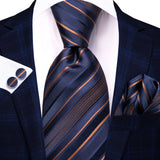 Men's 3 Pcs Elegant Wedding Tie Sets - N-3924 - One Size - Silk/Polyester - image 9