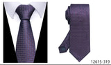 Men's Classic Wedding Business Suit Ties - Gray - 301 - One Size - Polyester - image 15