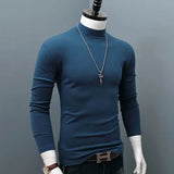 Men's Women's Slim Fit Mock Neck Shirts - Black - Skivvy - 6XL - Polyester - image 18