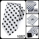 Men's 3 Pcs White Silk Wedding Tie Sets - White - 0276 - One Size - Silk - image 32