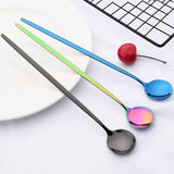6pcs Long Handle Ice Cream Soda Spoon - Silver - 6 PCS Spoon Set - Medium - Stainless Steel - image 7