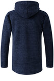 Men's Cashmere Zip Up Hooded Sweater - Black - Hoodie Jacket - 4XL - Polyester - image 2
