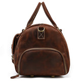 Travel Bags Men's Leather Overnight Bag - Brown - 1 / Design 1 / (58cm) Bag - Large - Genuine Leather - image 28