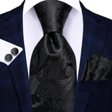 Men's 3 Pcs Elegant Wedding Tie Sets - N-3944 - One Size - Silk/Polyester - image 13