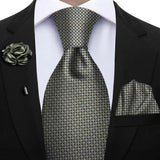 Funki Buys | Neckties | Men's 3 Pcs Tie Hanky Corsage Sets