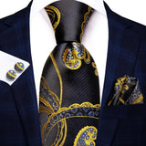 Men's 3 Pcs 100% Silk Luxury Tie Sets - C-3547 - One Size - Silk - image 14