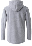 Men's Cashmere Zip Up Hooded Sweater - Black - Hoodie Jacket - 4XL - Polyester - image 11