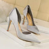 Women's Satin Wedding Party Stilettos - Blue - Party Pumps - 40 B - PU Leather - image 21