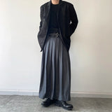 Men's Japanese High Waist Long Pleat Skirt - Black - 5123 - Skirt - XL - Cotton - image 15