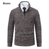 Men's Casual Stand Collar Zip Pullovers - Light Grey - 1 / 8805 / Pullover - XXXL - Polyester - image 5