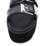 Women's Chunky Gladiator Sandals - Black - Platform Sandals - 43 B - PU Leather - image 9