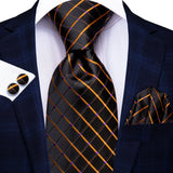 Men's 3 Pcs Elegant Wedding Tie Sets - HT-N-3992 - One Size - Silk/Polyester - image 18