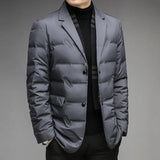Men's Quality Down Winter Warm Jacket - Black - 1 / Long / Down Dress Jacket - 4XL (EUR XL) - Polyester/Down - image 22