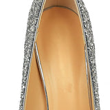 Women's High Heel Glitter Prom Pumps - Gold - 9.5cm / Glitter Shoe - 43 B - PU Leather - image 32
