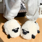 Unisex Cute Sheep Slippers - White - Sheep Slippers - 36-37 - Plush - image 10