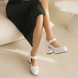 Women's Bright Patent Mary Jane Pumps - Nude - Mary Jane Pump - 14.5 B - Genuine Patent Leather - image 20