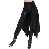 Women's Gothic Punk Lace Up Half Skirt - Black - Gothic Skirt - 3XL - Polyester - image 3