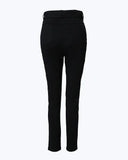 Women's High Waist Skinny Pants with Belt - Black - Skinny Pants - XL - Polyester - image 6