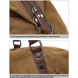 Travel Bags Canvas Leather Overnight Bag - Blue - Travel Bag - Canvas/Leather - image 10