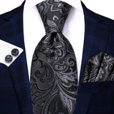 Men's 3 Pcs Elegant Wedding Tie Sets - N-3926 - One Size - Silk/Polyester - image 19