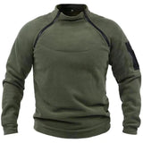 Men's Stand Collar Mock Neck Pullovers - Black - Sweater - 4XL - Polyester - image 3