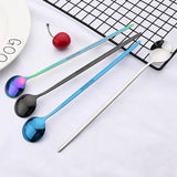 6pcs Long Handle Ice Cream Soda Spoon - Silver - 6 PCS Spoon Set - Medium - Stainless Steel - image 5