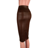 Women's Faux Leather Fitted Pencil Skirts - Black - 1 / D138 / No Split - XXXL - Polyester - image 16