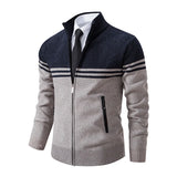 Men's Slim Mock Neck Zip Up Cardigans - Navy - 1 / 8958 / Sweater - XXXL - Polyester - image 10