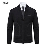 Men's Casual Stand Up Collar Cardigans - Dark Grey - 1 / 8938 / Cardigan Sweater - XXXL - Polyester - image 9