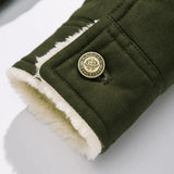 Men's Winter Down Jackets Fleece Coats - Black - Fleecy Jacket - 6XL - Cotton - image 6