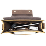 Messenger Bags Men's High Quality Bag - Brown - Messenger Bag - Medium - Genuine Leather - image 9