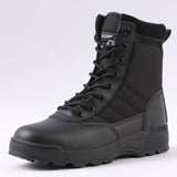 Men's Tactical Military Desert Hiking Boots - Black - Hiking Boots - 46 B - PU Leather - image 9