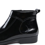 Men's Leather Patent Formal Dress Boots - Wine Red - Patent Boots - 45 B - Genuine Leather - image 10