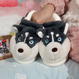 Unisex Alaskan Dog Slippers - Dark Gray - Shoes - 44-45 - Plush - image 7