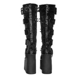 Women's Green Wedge Platform Rivet Boots - Custom Color - Velvet Platform Boots - 43 B - PU Leather - image 9