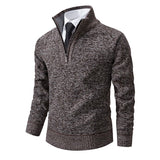 Men's Casual Stand Collar Zip Pullovers - Light Grey - 1 / 8805 / Pullover - XXXL - Polyester - image 6