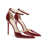 Women's Patent Leather High Heel Stilettos - Wine Red - 1 / 12cm Heel - 45 B - Genuine Patent Leather - image 9