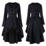 Women's Vintage Gothic Jacket Dress - Black/Red - 1 / Jacket Dress - 5XL - Polyester - image 7