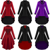 Women's Vintage Gothic Jacket Dress - Black/Red - 1 / Jacket Dress - 5XL - Polyester - image 16