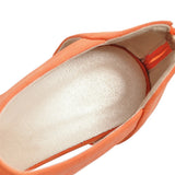 Women's Block Heel High Platform Sandal - Orange - Platform Sandals - 43 B - PU Leather - image 36