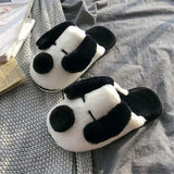 Women's Cartoon Pet Slippers - White/Black - Dog Slippers - 45 B - Plush - image 17