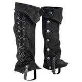 Men's Women's Cosplay LARP Boot Covers - Brown - Boot Covers - One Size - PU Suede Leather - image 9