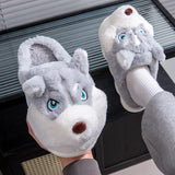 Unisex Alaskan Dog Slippers - Light Grey - Slipper - 44-45 - Plush - image 12
