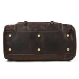 Travel Bags Men's Leather Overnight Bag - Brown - 1 / Design 1 / (58cm) Bag - Large - Genuine Leather - image 50