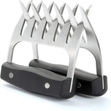 Stainless Steel Wood Meat Claws - Black - 2pcs Meat Claws - Medium - Stainless Steel/Wood - image 3
