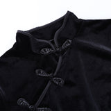 Women's Long Gothic Velvet Spilt Dress - Black - Dress - XXXL - Velvet - image 14