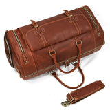 Travel Bags Men's Leather Overnight Bag - Brown - 1 / Design 1 / (58cm) Bag - Large - Genuine Leather - image 37