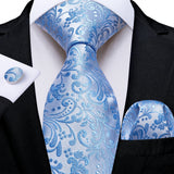Men's 3 Pcs Paisley Wedding Tie Sets - MJ-7711 - One Size - Silk/Polyester - image 2