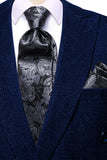 Men's 3 Pcs Elegant Wedding Tie Sets - N-3960 - One Size - Silk/Polyester - image 28