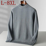 Men's Thick Warm Turtleneck Pullover - Black - Turtleneck Sweater - L (55-65KG) - Polyester - image 10